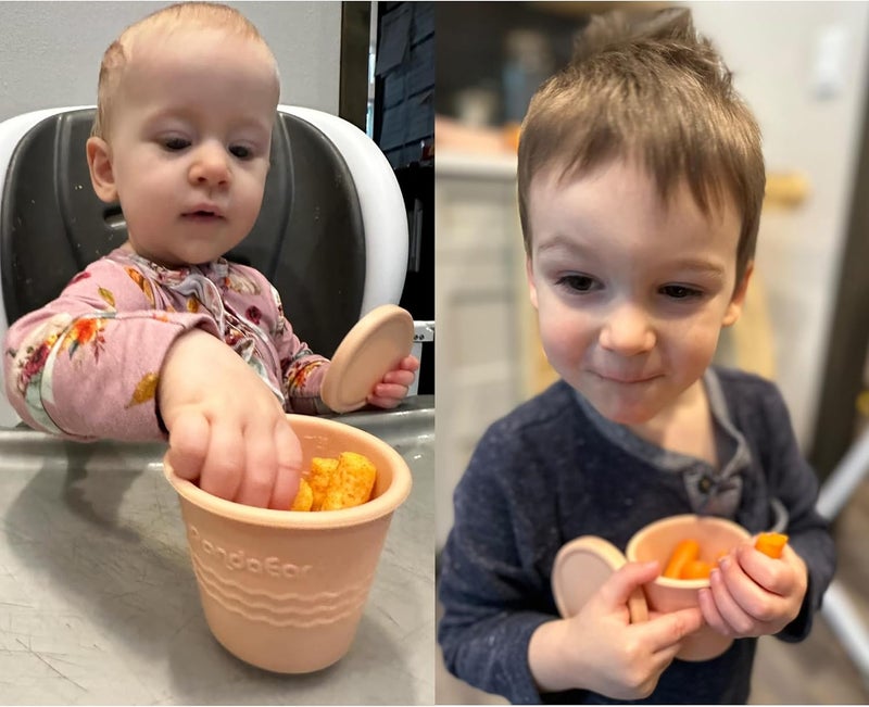 PandaEar 12 Pack Silicone Baby Food Storage Containers, 4 oz Reusable Small Snack Containers Freezer Storage with Airtight Lids Leak Proof for Infants Kids Babies, Microwave Safe - Image 4